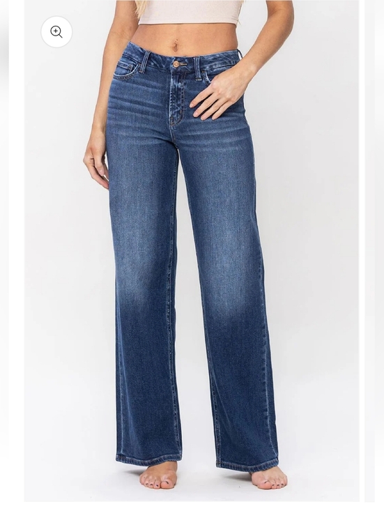 Flying Monkey Denim - Flying Monkey High Waisted Wide Leg Jeans Sz 28